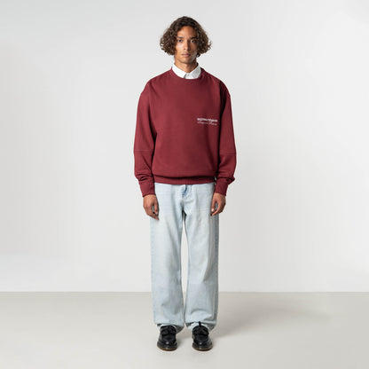 STUDIOS CREWNECK | BORDEAUX/WHITE
