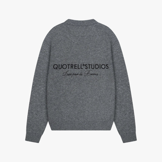 AURORA KNITTED SWEATER | GREY MELEE