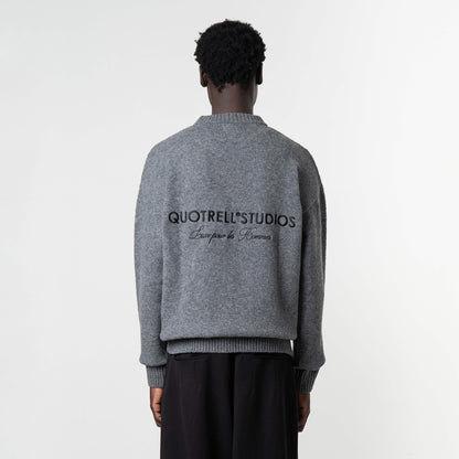 AURORA KNITTED SWEATER | GREY MELEE