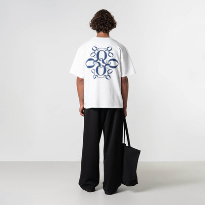 INSIGNIA TEE | WHITE/BLUE