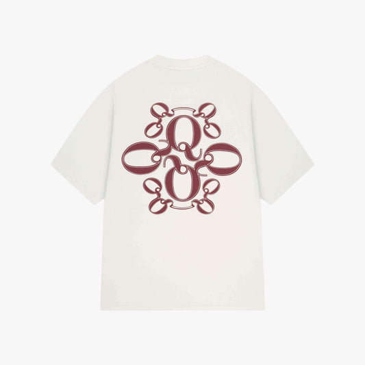 INSIGNIA TEE | OFF WHITE/RED