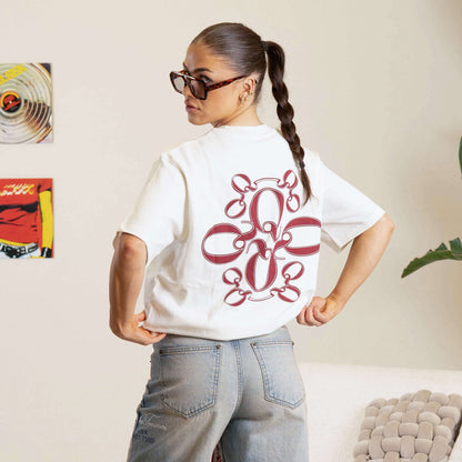 INSIGNIA TEE | OFF WHITE/RED