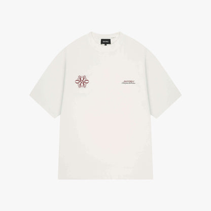 INSIGNIA TEE | OFF WHITE/RED