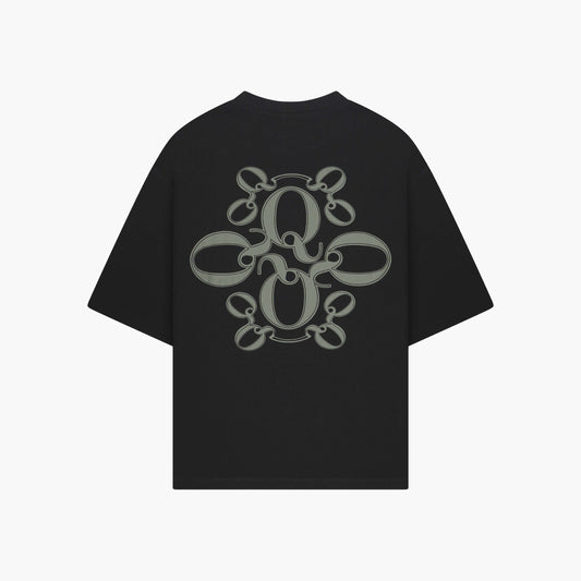 INSIGNIA TEE | BLACK/MOSS GREEN