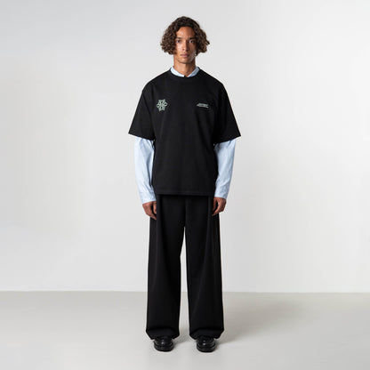 INSIGNIA TEE | BLACK/MOSS GREEN