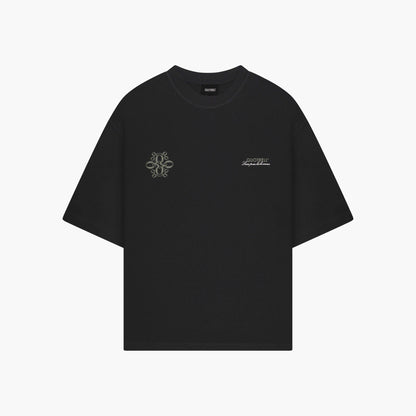 INSIGNIA TEE | BLACK/MOSS GREEN