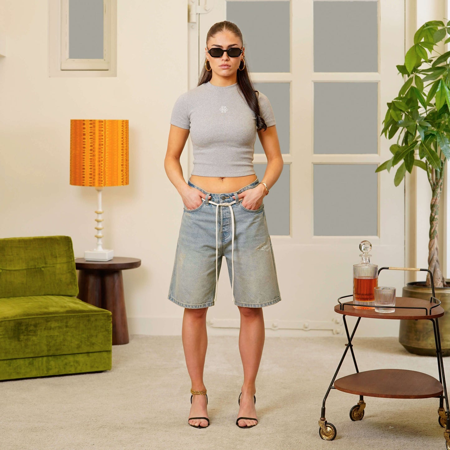 LENA TOP | GREY MELEE