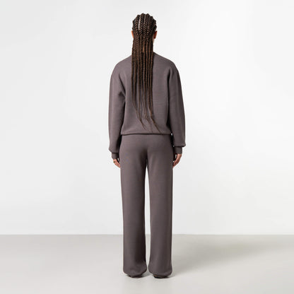 FLO KNITTED SET | COOL BROWN/OFF WHITE