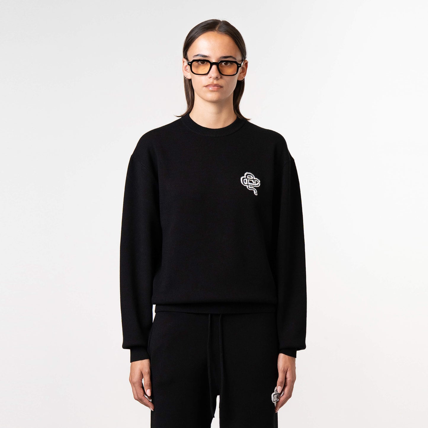 FLO KNITTED SET | BLACK/OFF WHITE