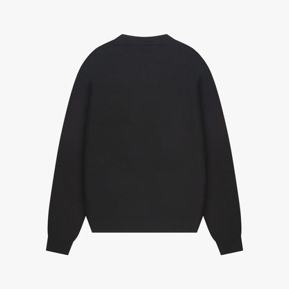 FLO KNITTED CREWNECK | BLACK/OFF WHITE
