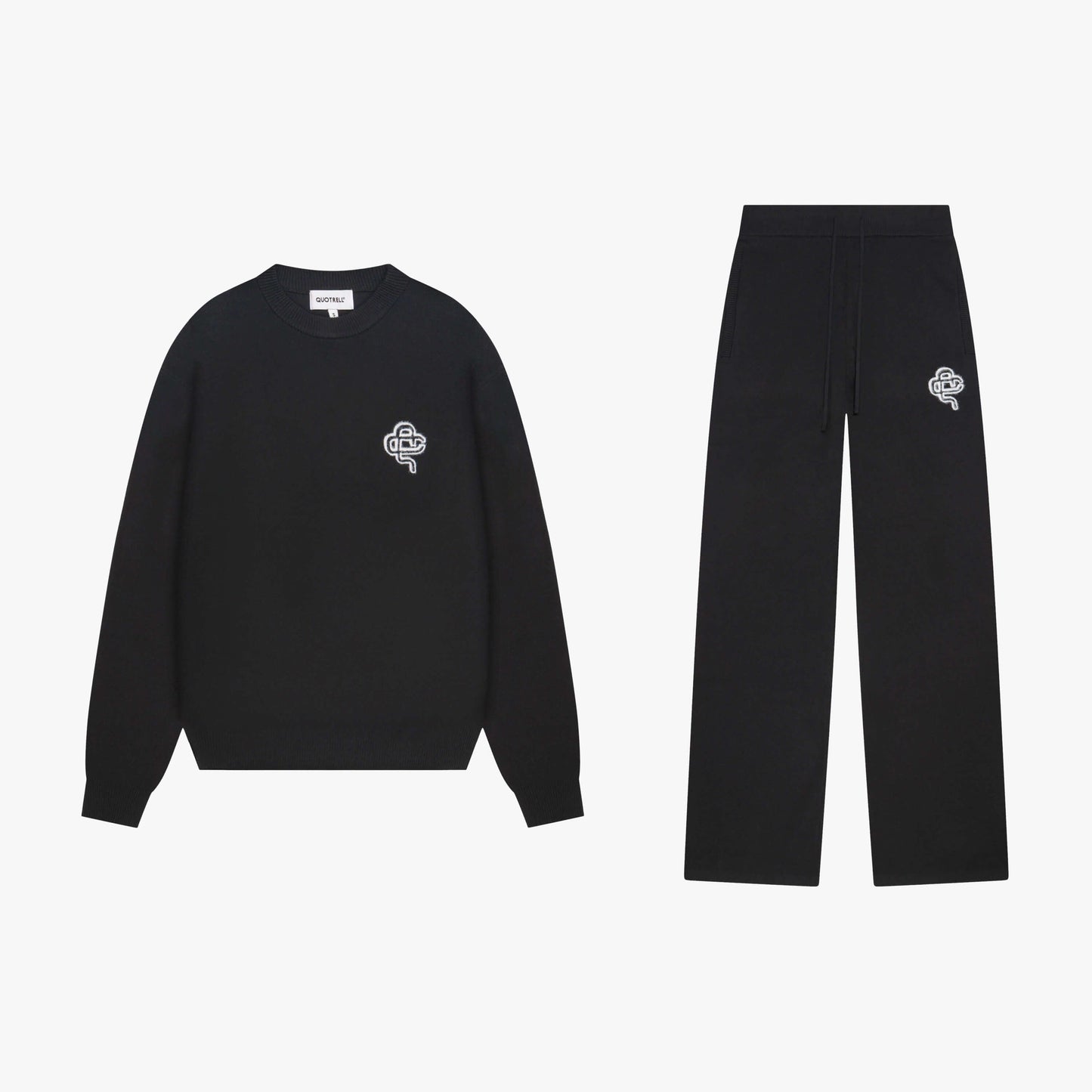 FLO KNITTED SET | BLACK/OFF WHITE