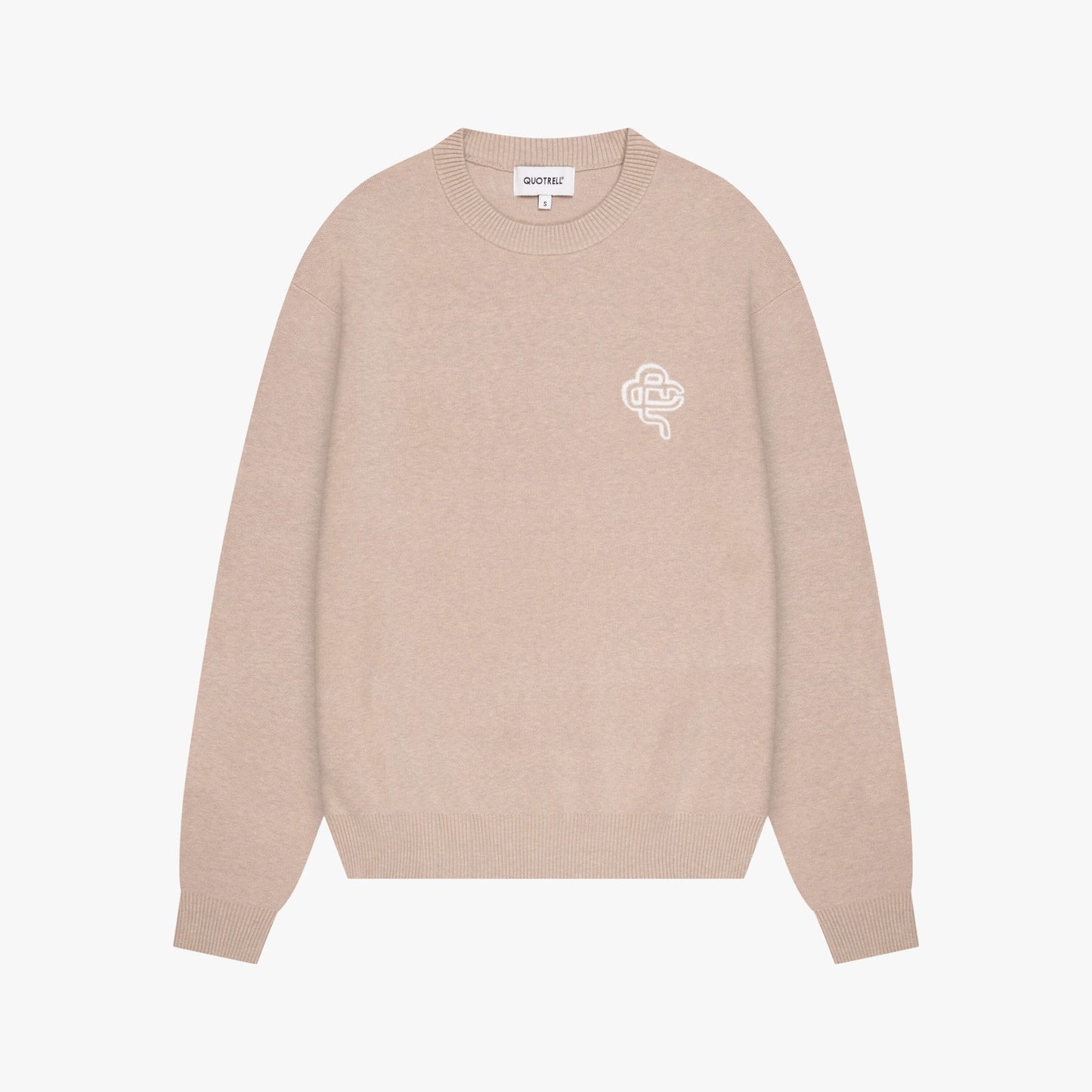 FLO KNITTED CREWNECK | BEIGE MELEE/OFF WHIT