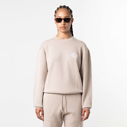 FLO KNITTED SET | BEIGE MELEE/OFF WHITE