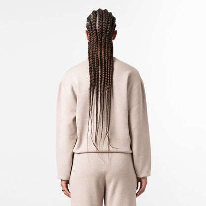 FLO KNITTED CREWNECK | BEIGE MELEE/OFF WHIT