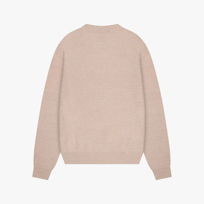 FLO KNITTED CREWNECK | BEIGE MELEE/OFF WHIT
