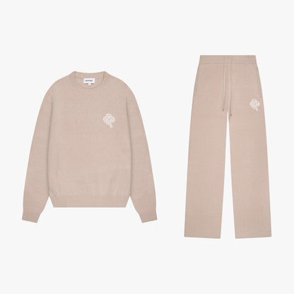 FLO KNITTED SET | BEIGE MELEE/OFF WHITE