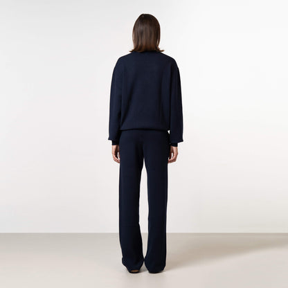 FLO KNITTED SET | NAVY/OFF WHITE