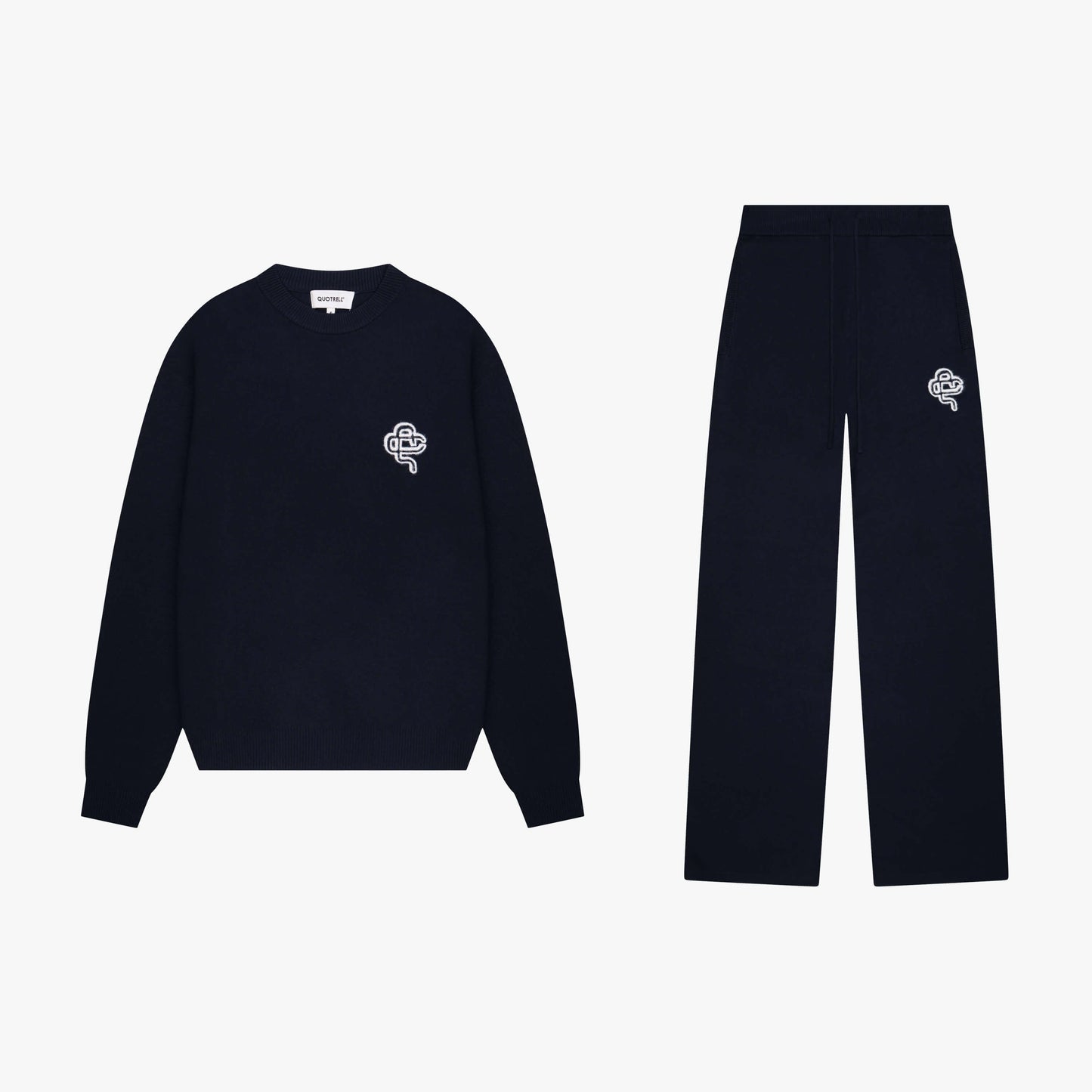 FLO KNITTED SET | NAVY/OFF WHITE