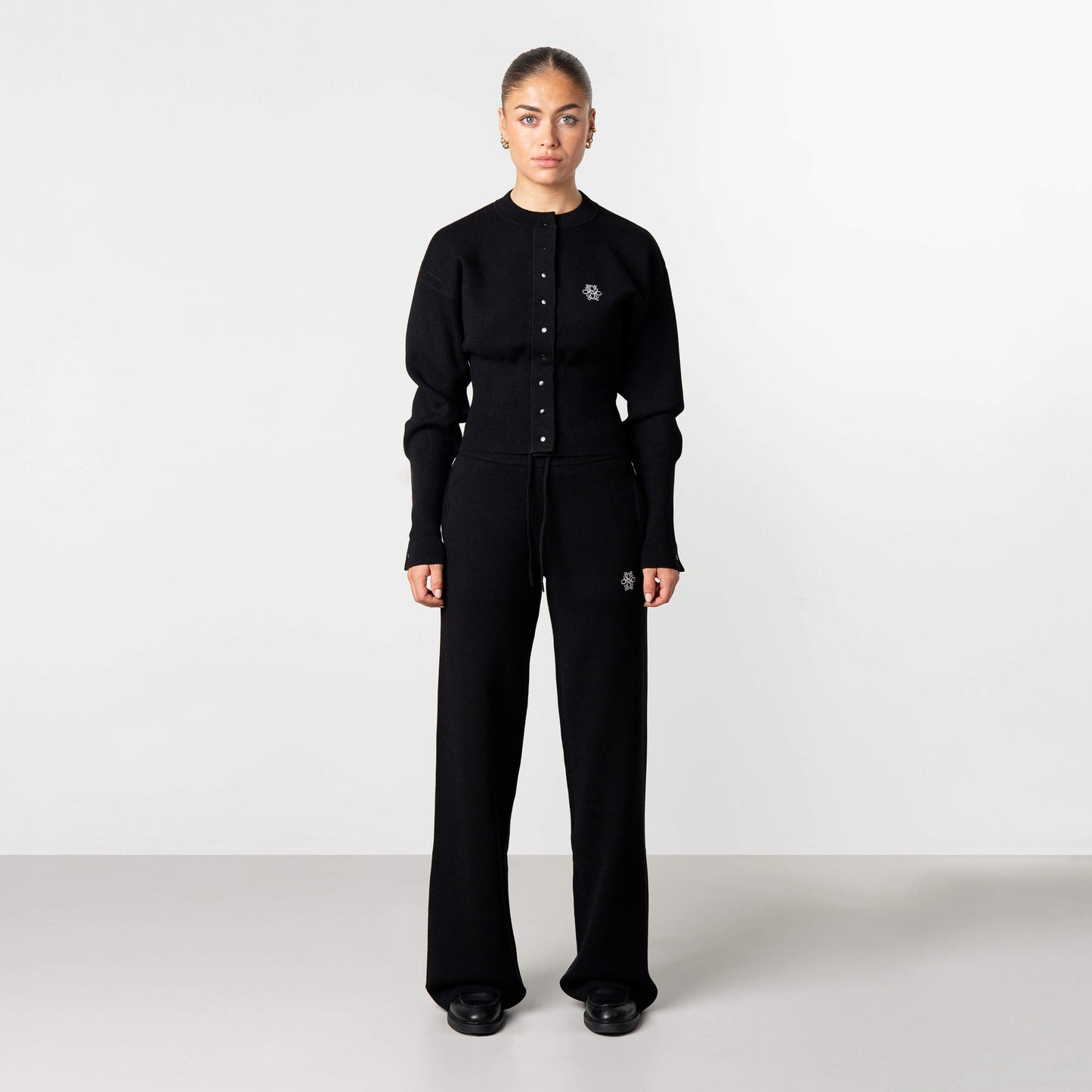 CHLOE KNITTED PANTS | BLACK/WHITE