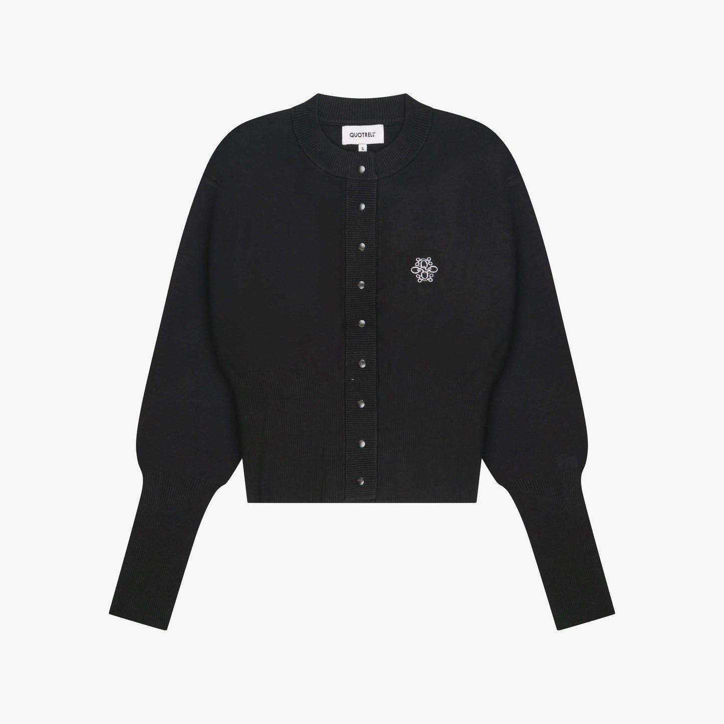 CHLOE KNITTED CARDIGAN | BLACK/WHITE