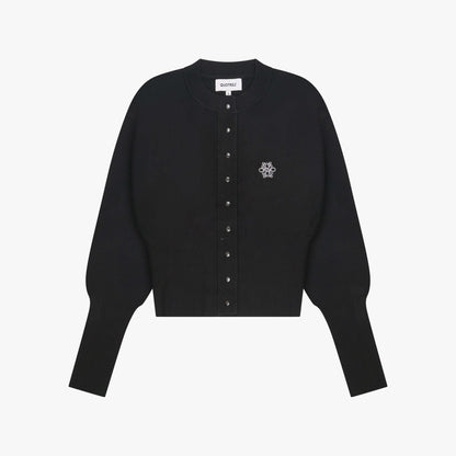 CHLOE KNITTED CARDIGAN | BLACK/WHITE