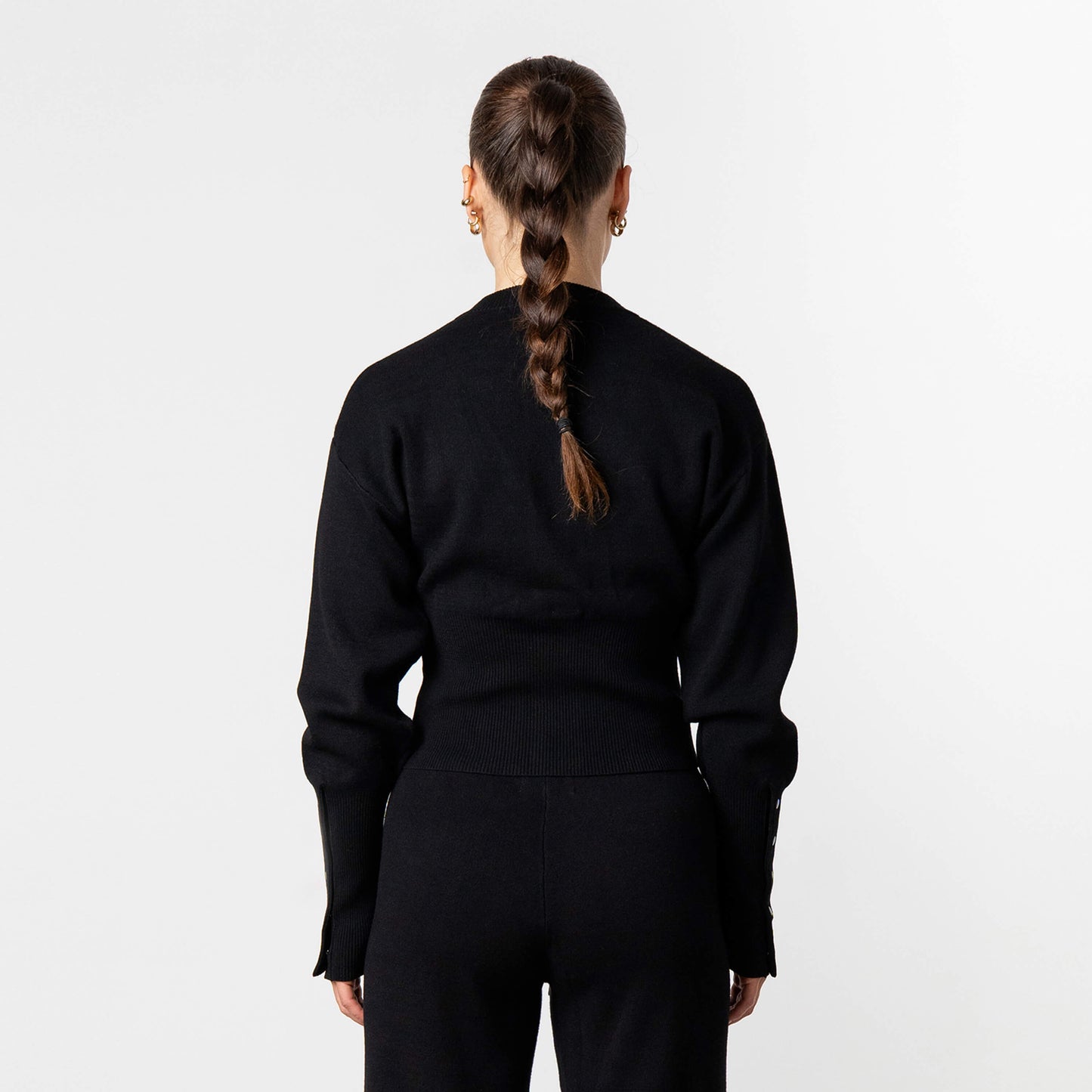 CHLOE KNITTED CARDIGAN | BLACK/WHITE