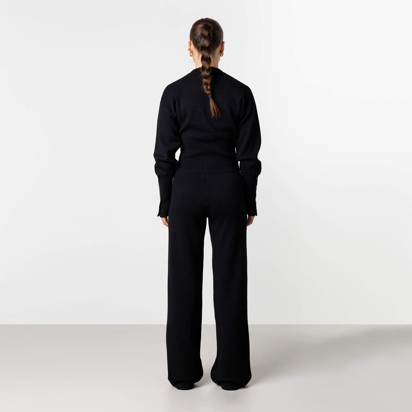 CHLOE KNITTED CARDIGAN | BLACK/WHITE