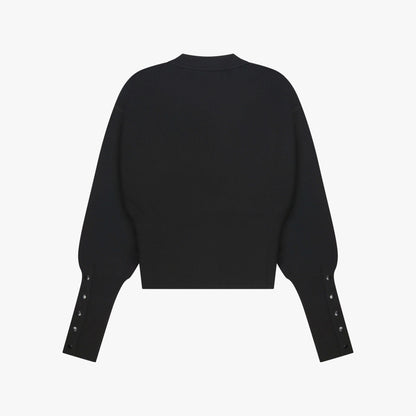 CHLOE KNITTED CARDIGAN | BLACK/WHITE