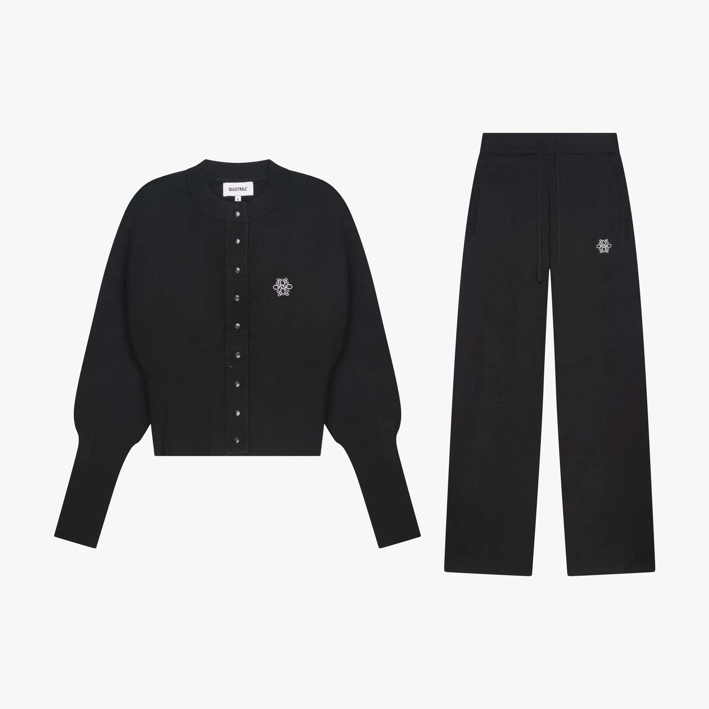 CHLOE KNITTED SET | BLACK/WHITE