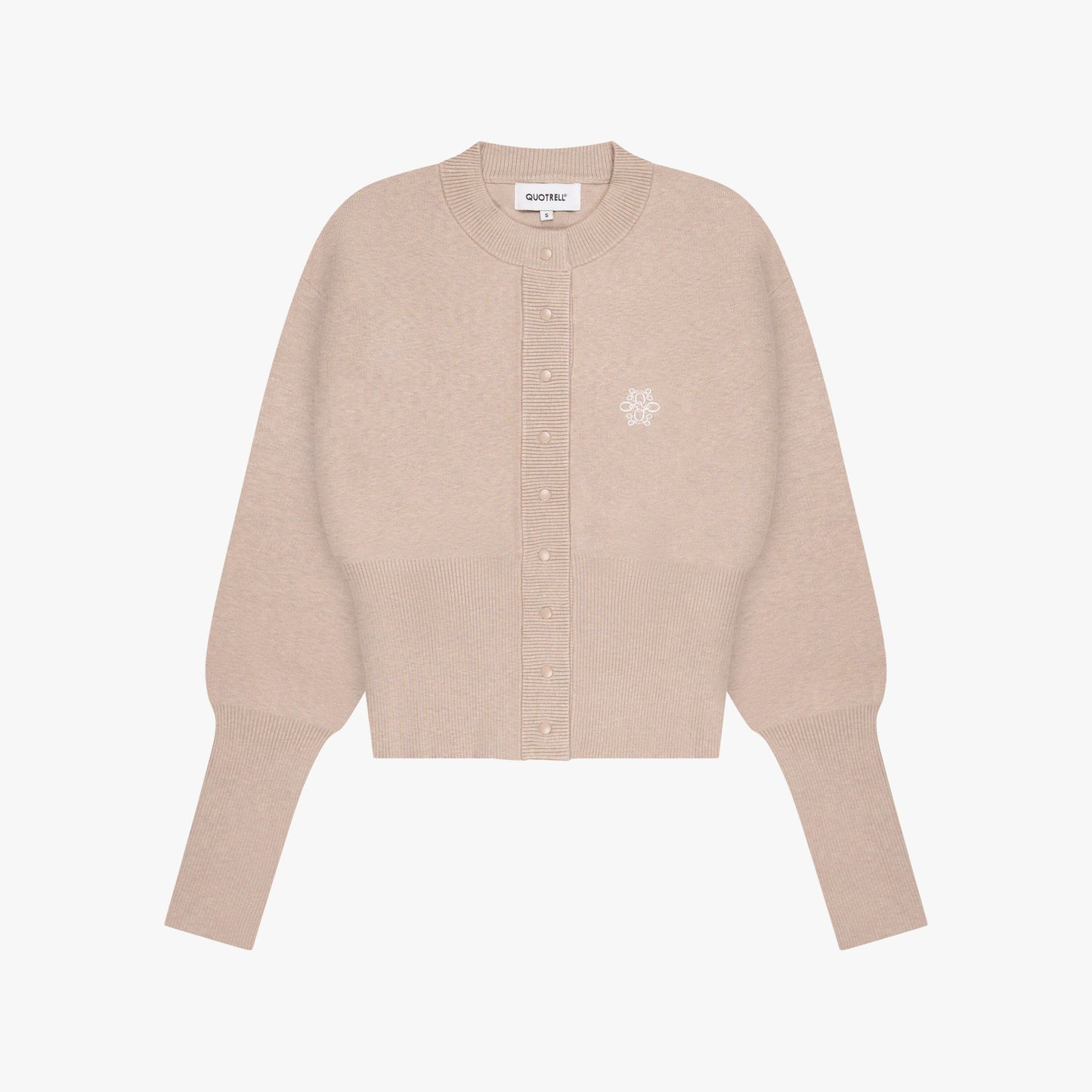 CHLOE KNITTED CARDIGAN | BEIGE MELEE/OFF WHIT