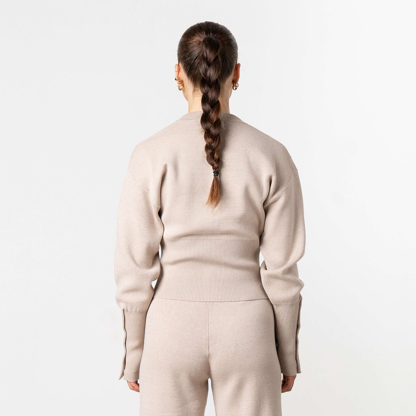 CHLOE KNITTED CARDIGAN | BEIGE MELEE/OFF WHIT