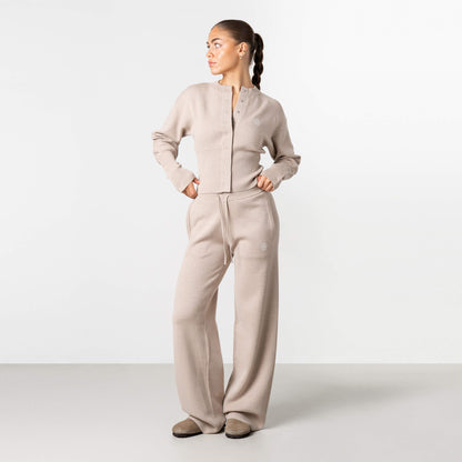 CHLOE KNITTED CARDIGAN | BEIGE MELEE/OFF WHIT