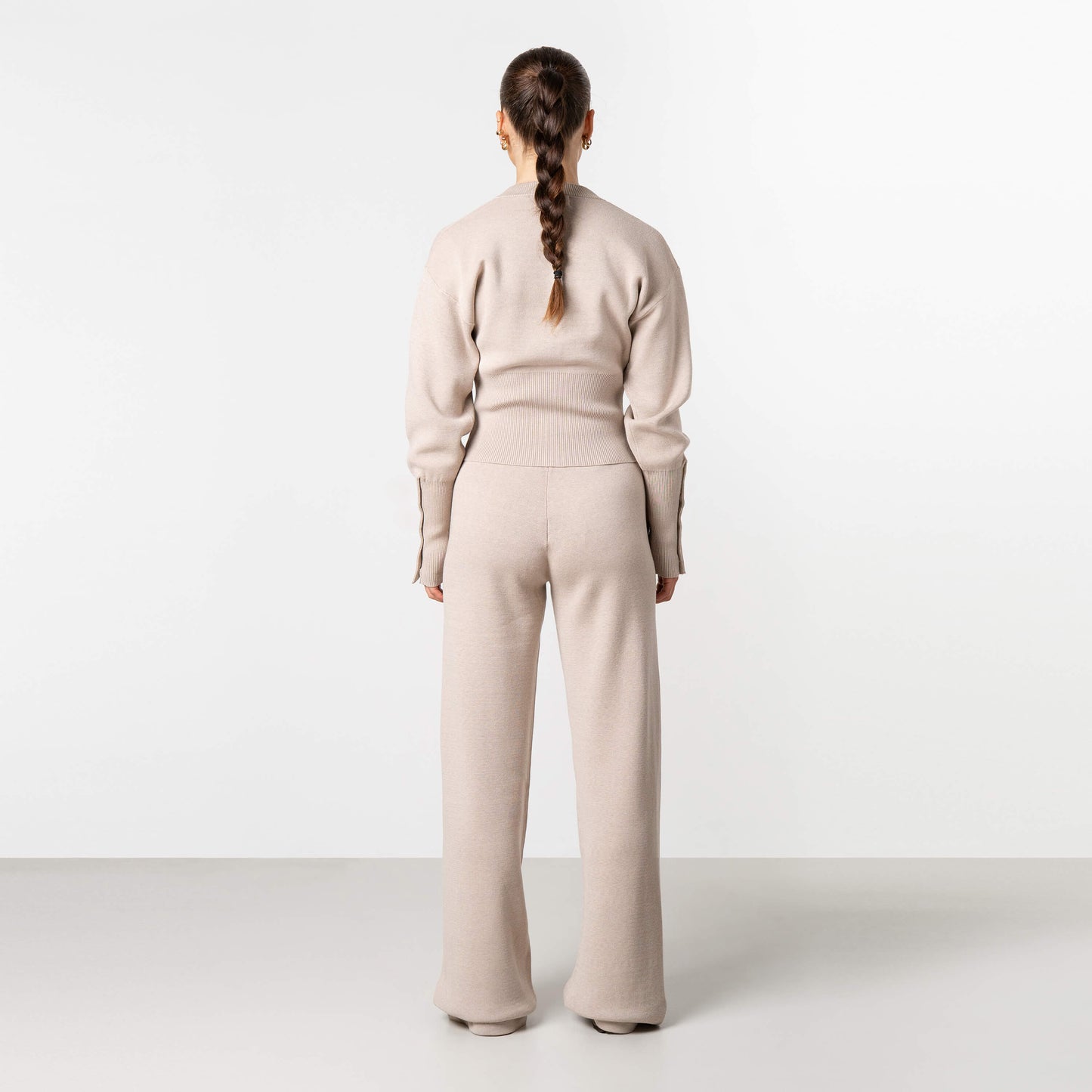 CHLOE KNITTED CARDIGAN | BEIGE MELEE/OFF WHIT