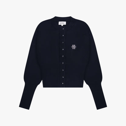CHLOE KNITTED CARDIGAN | NAVY/WHITE