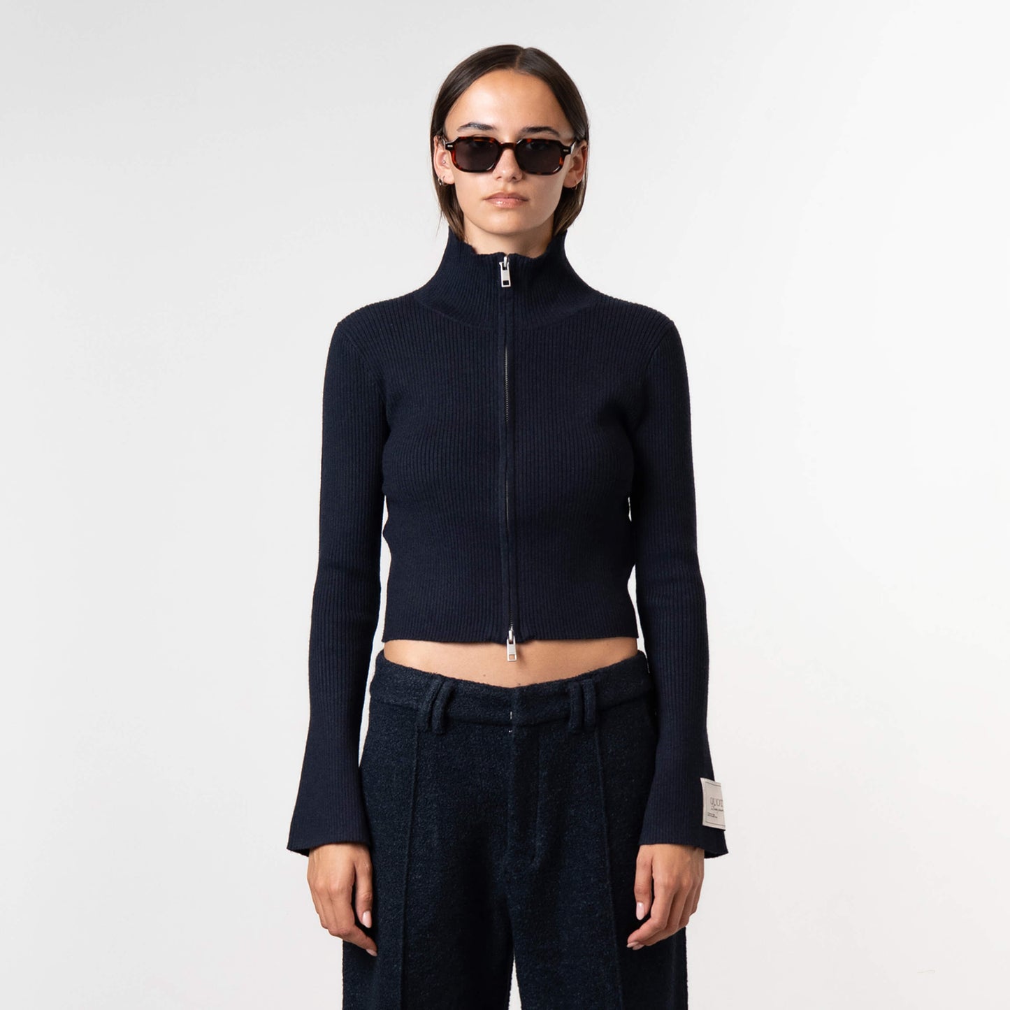 FEDE KNITTED ZIP | NAVY