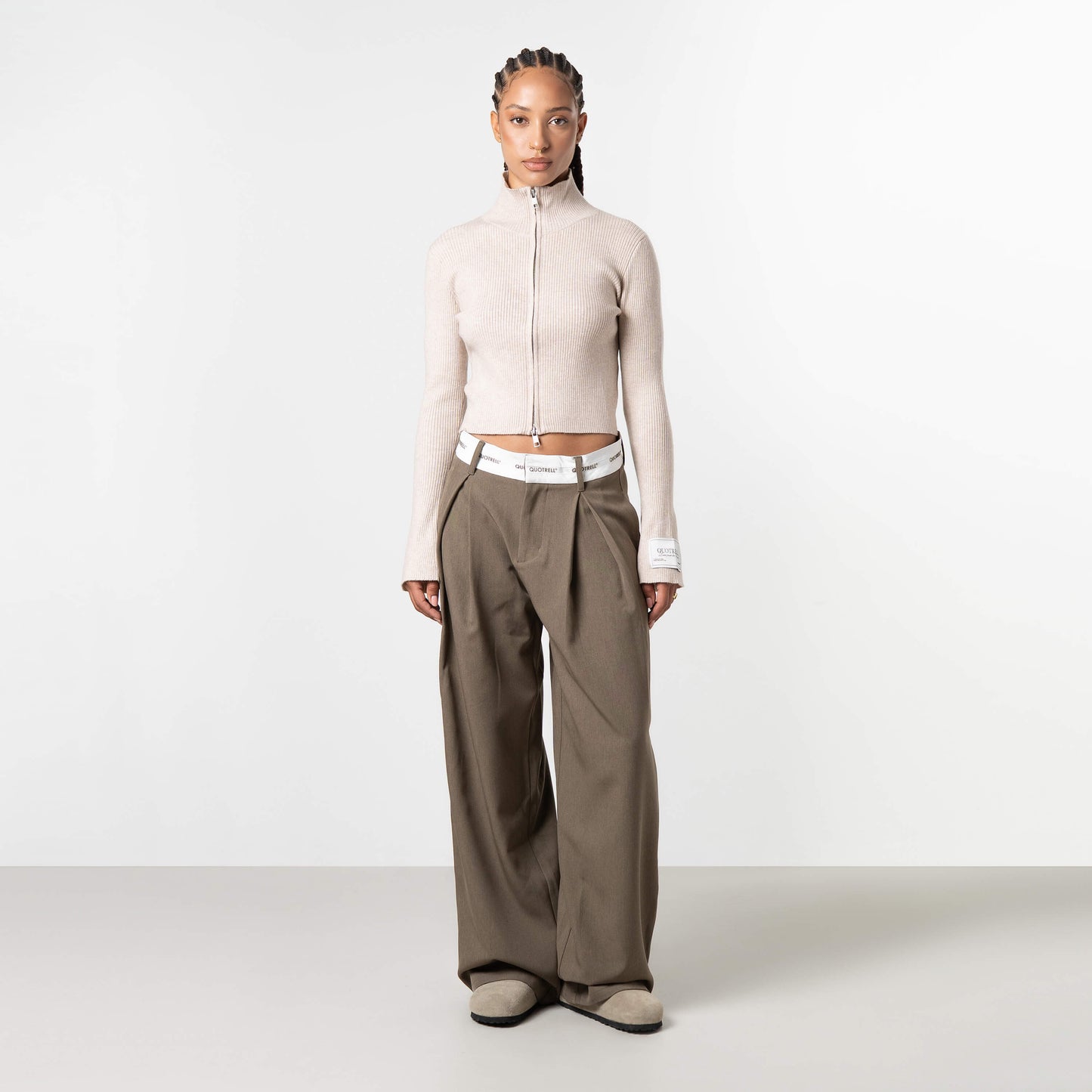 FEDE KNITTED ZIP | BEIGE