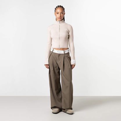 FEDE KNITTED ZIP | BEIGE