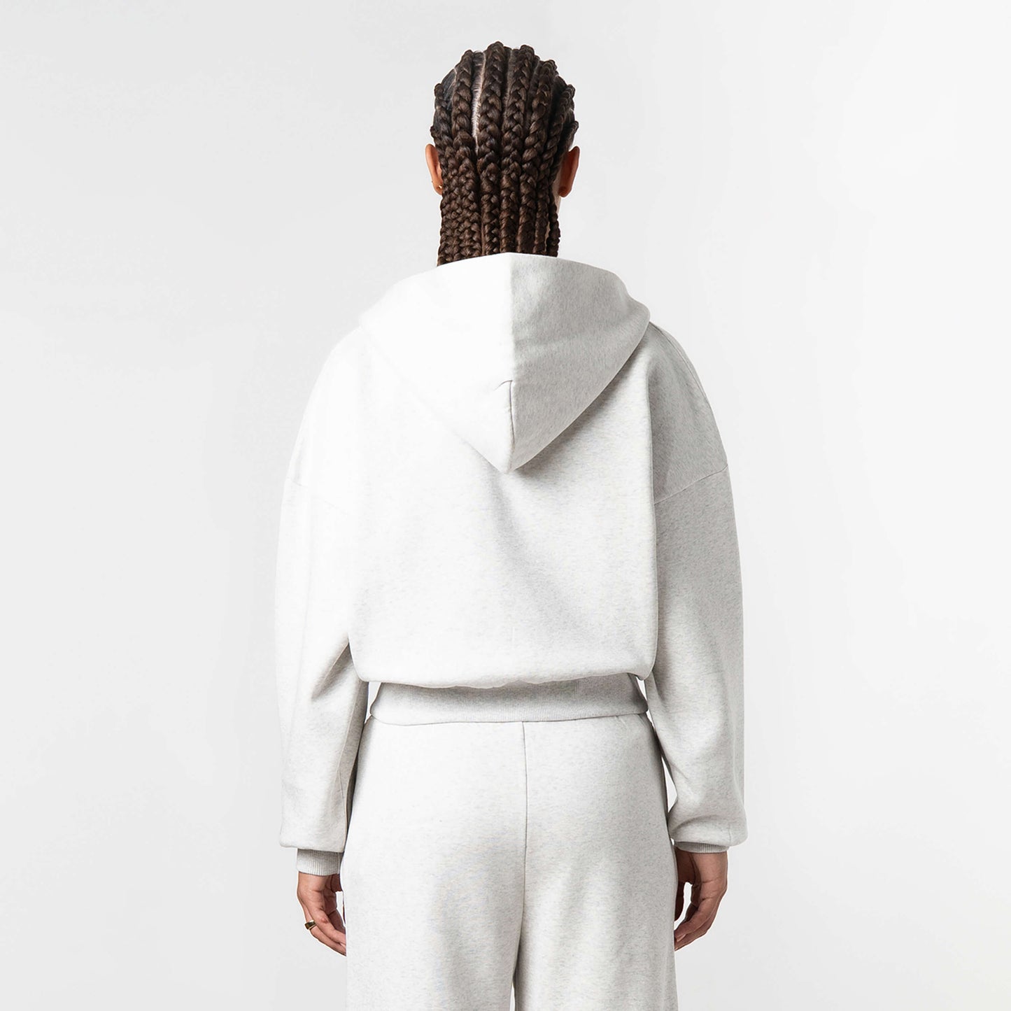 JADA ZIP HOODIE | LIGHT GREY MELEE