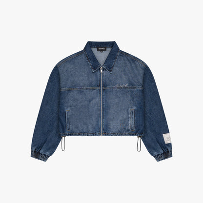 JANE CROPPED JACKET | WASHED BLUE