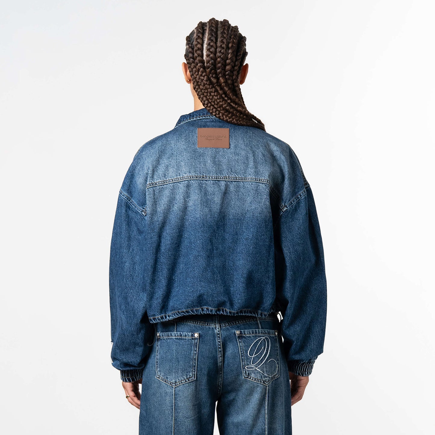 JANE CROPPED SET | WASHED BLUE