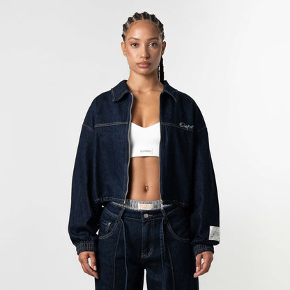 JANE CROPPED JACKET | INDIGO BLUE