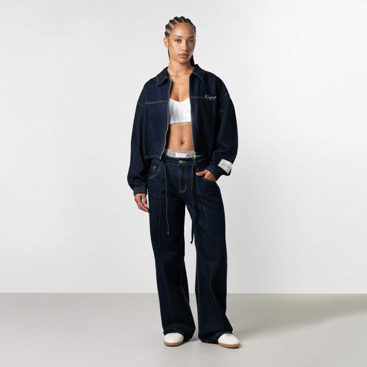 JANE CROPPED SET | INDIGO BLUE