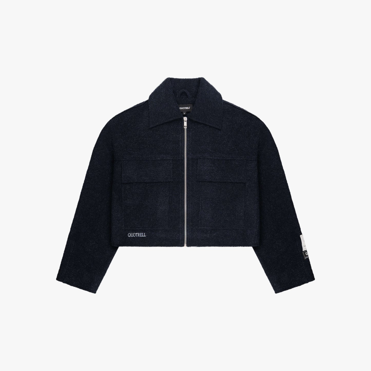 LAYLA CROPPED JACKET | NAVY