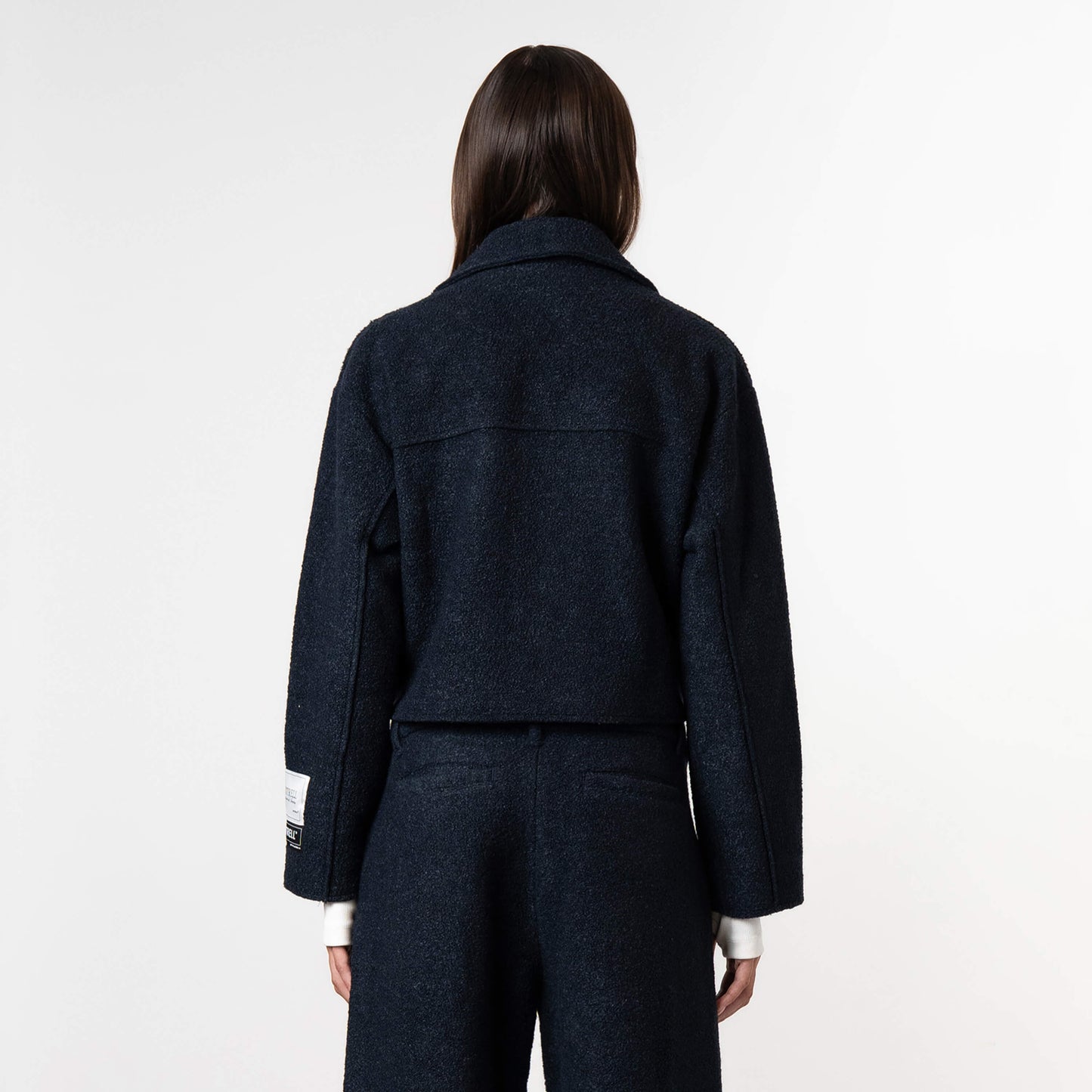 LAYLA CROPPED JACKET | NAVY