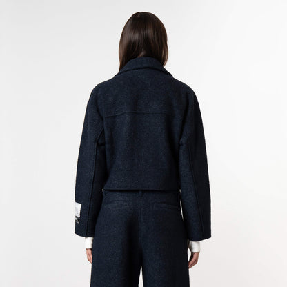 LAYLA CROPPED JACKET | NAVY