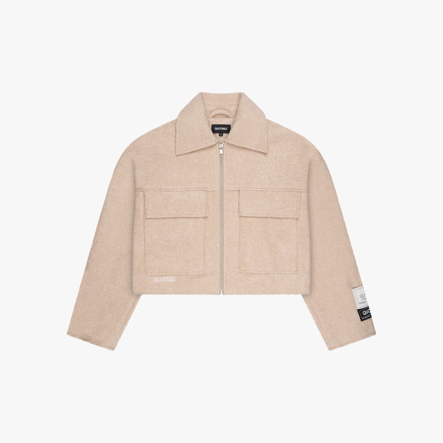 LAYLA CROPPED JACKET | BEIGE