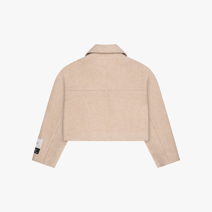 LAYLA CROPPED JACKET | BEIGE