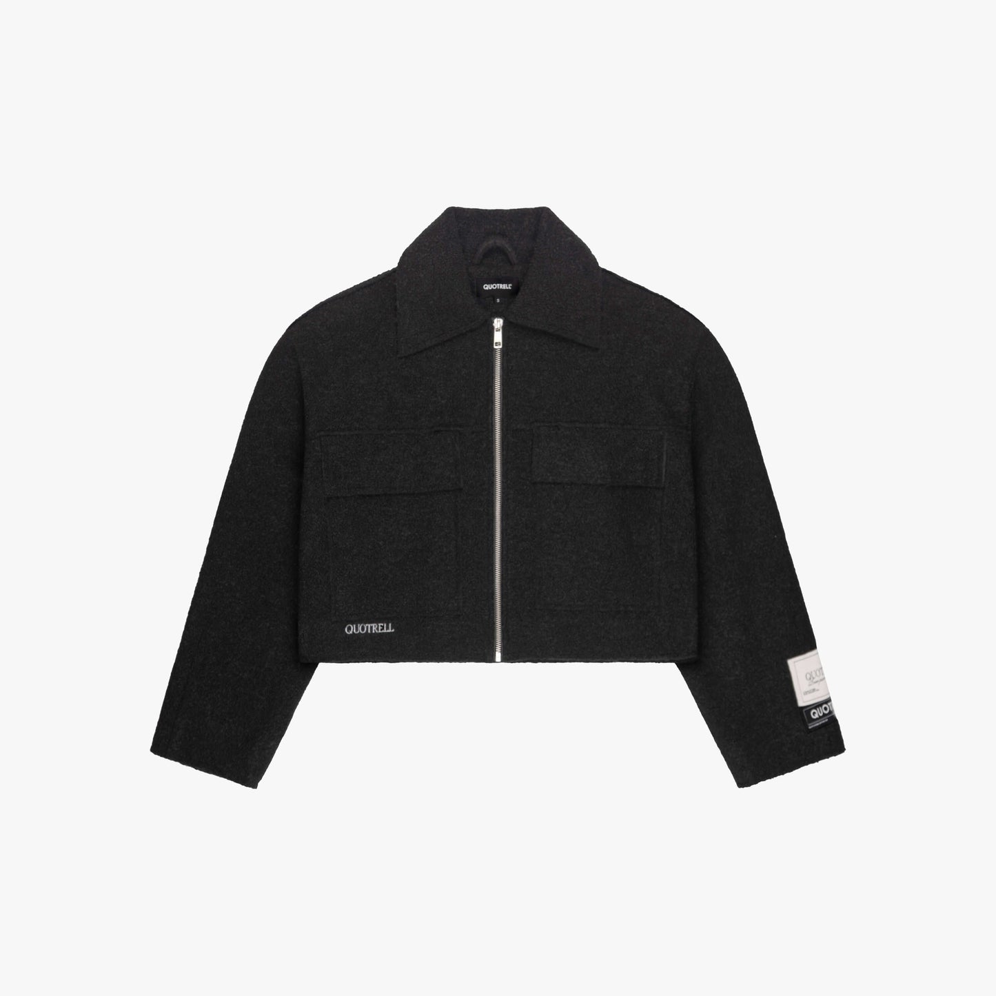 LAYLA CROPPED JACKET | BLACK