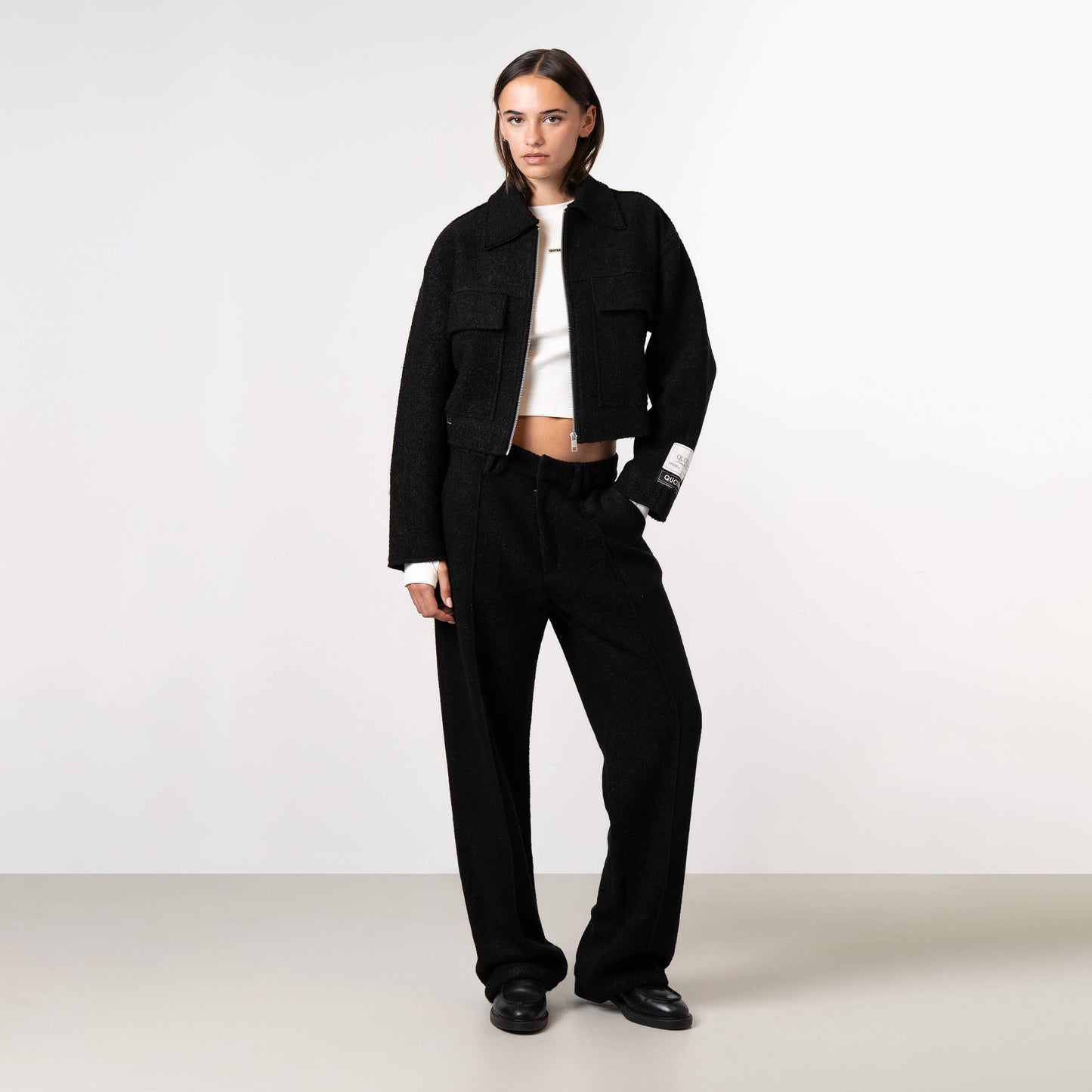 LAYLA CROPPED SET | BLACK