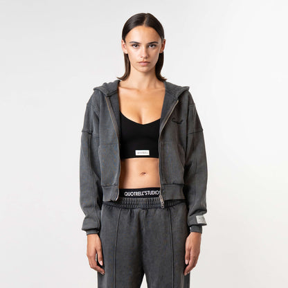 JAYDA ZIP VEST | ACID GREY
